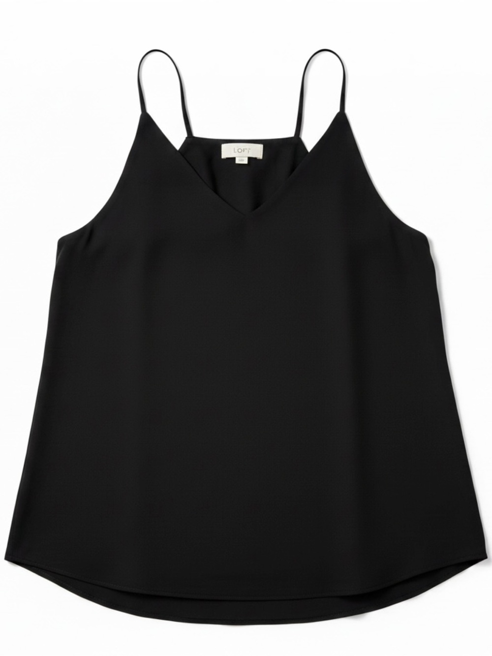 LOFT Black V-Neck Spaghetti Strap Tank Top | Women’s S